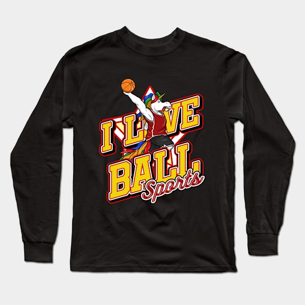 I love ball sports Long Sleeve T-Shirt by Markus Schnabel